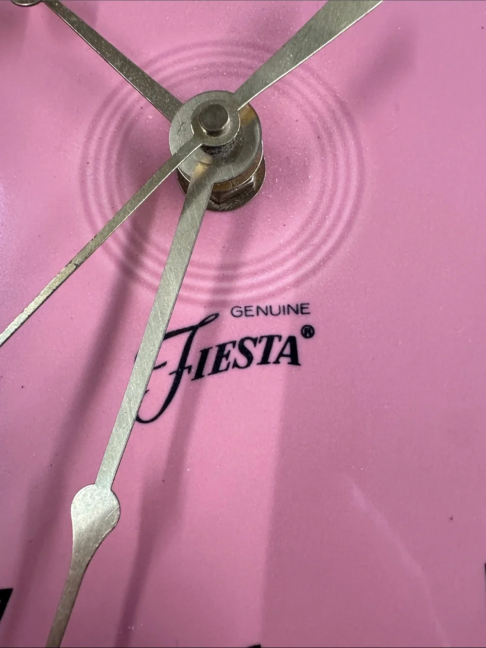 Vintage 1986 Fiesta Pink Round Wall Clock